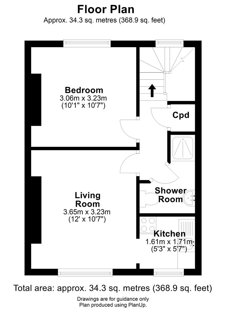 Floor plan Hills Road, Cambridge